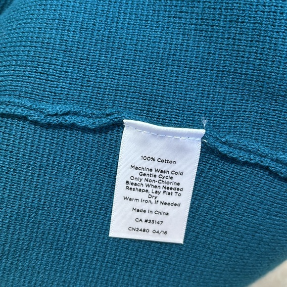 NWT Talbots Woman Size 1X Dark Teal Cardigan/Coat Sweater/Button Up Jacket - Picture 8 of 8